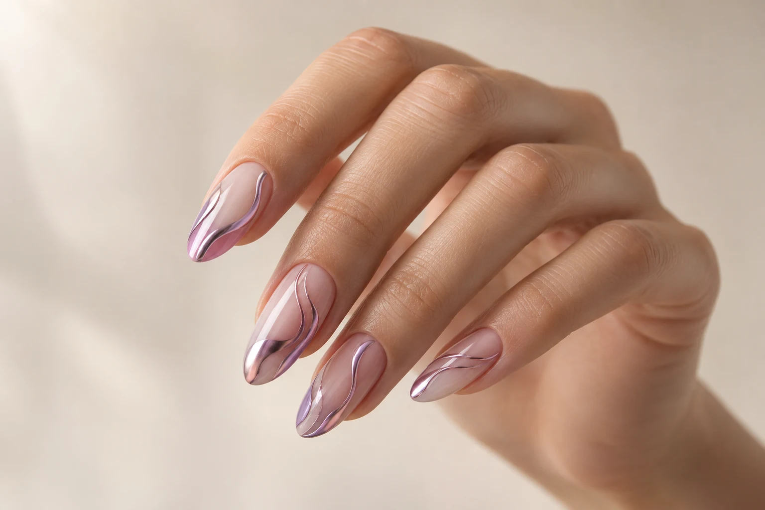 Pink és levendula nail art inspiráció